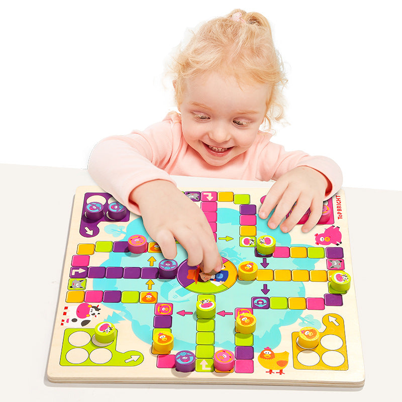 Traffic City 2-in-1 Wooden Board Game