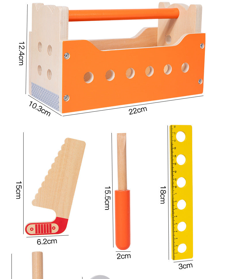 Wooden 3-in-1 Builder’s Tool Truck & Workbench Set