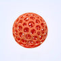 Orange 3D-printed lattice stress relief ball