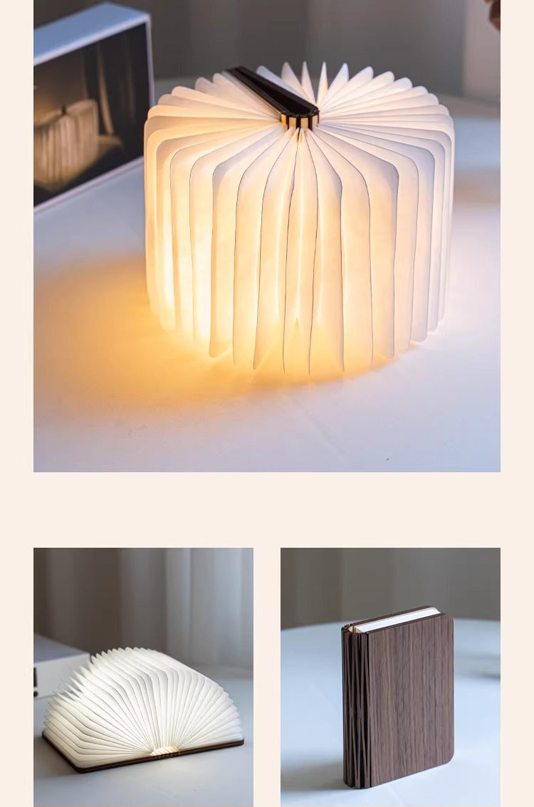 Folding Wooden Book Lamp