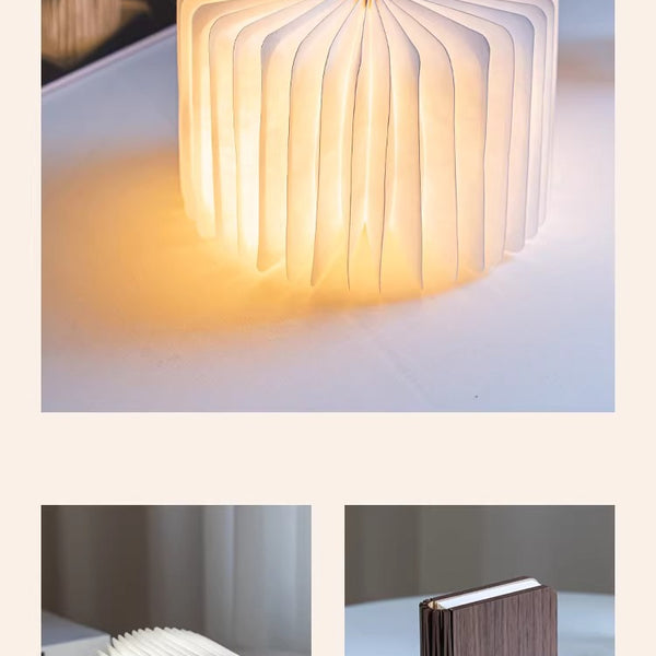Folding Wooden Book Lamp