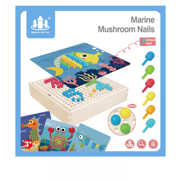 Creative Wooden Mosaic Pegboard & Puzzle Kit