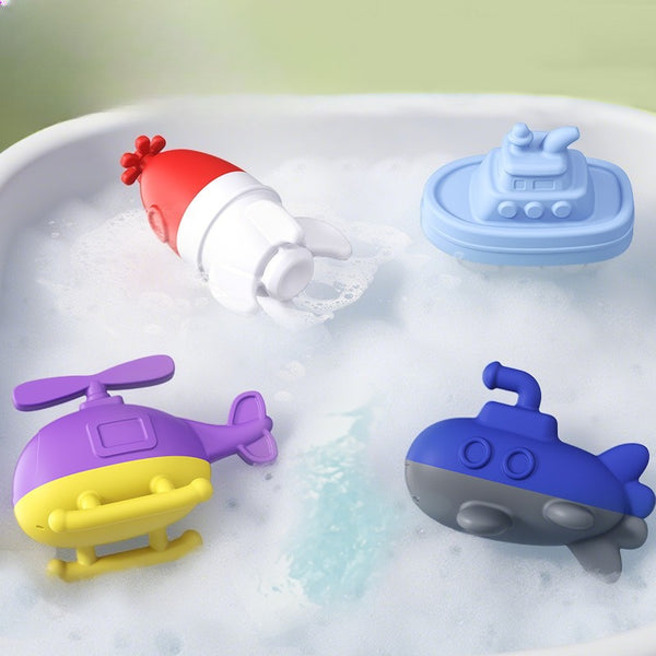 Splish-Splash Silicone Squirt Squad – Set of 4 Bath & Sand Toys