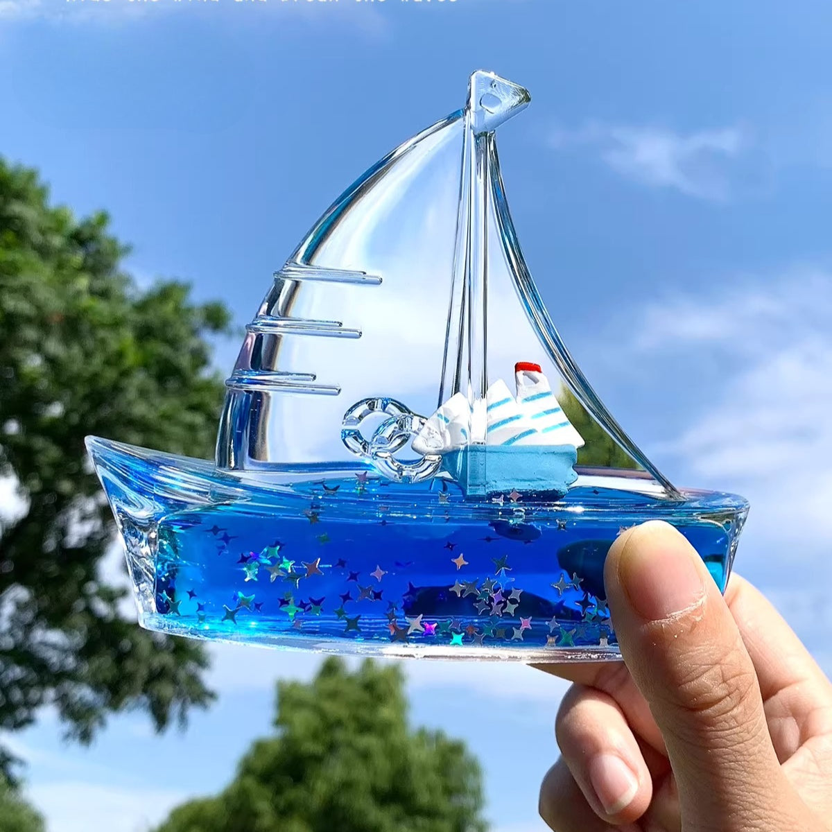 Liquid Motion Sailboat Desk Ornament