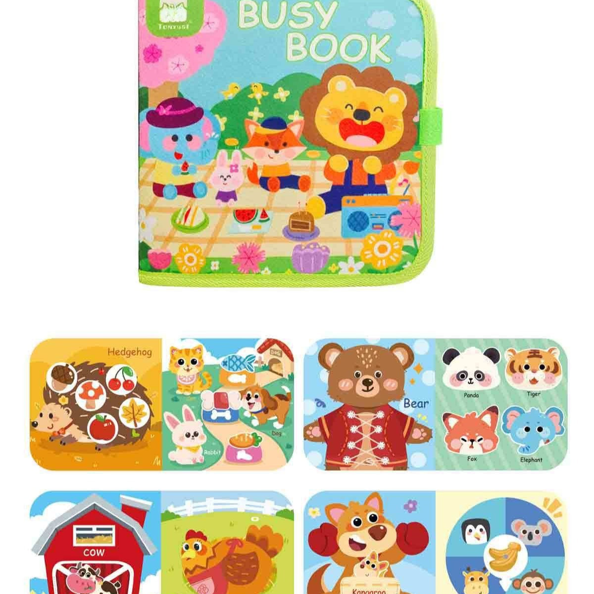 Interactive Fabric Busy Book for Toddlers
