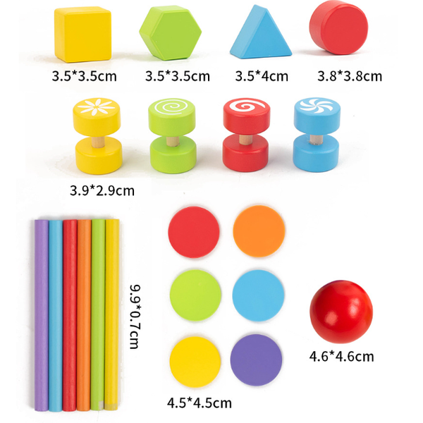 Wooden 8-in-1 Montessori Learning Activity Cube
