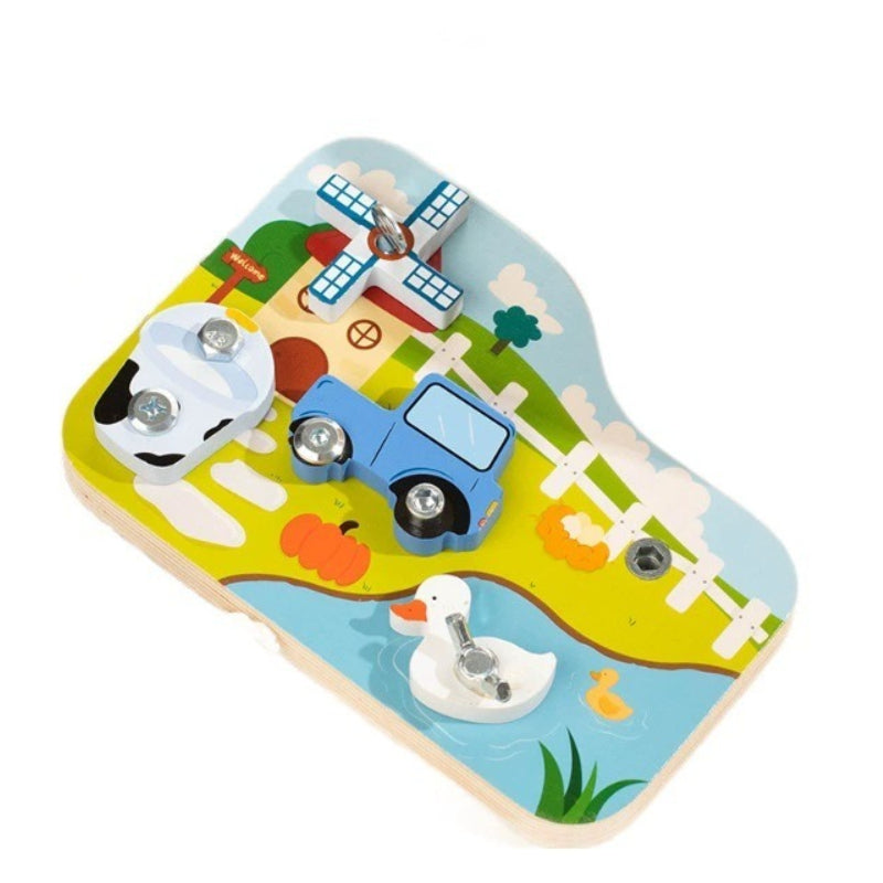 Farmyard Wooden Screw & Tool Play Set