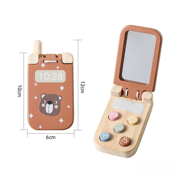 Wooden Bear Flip Phone – The "No-Screen" Mini Mobile Fantastik Curios