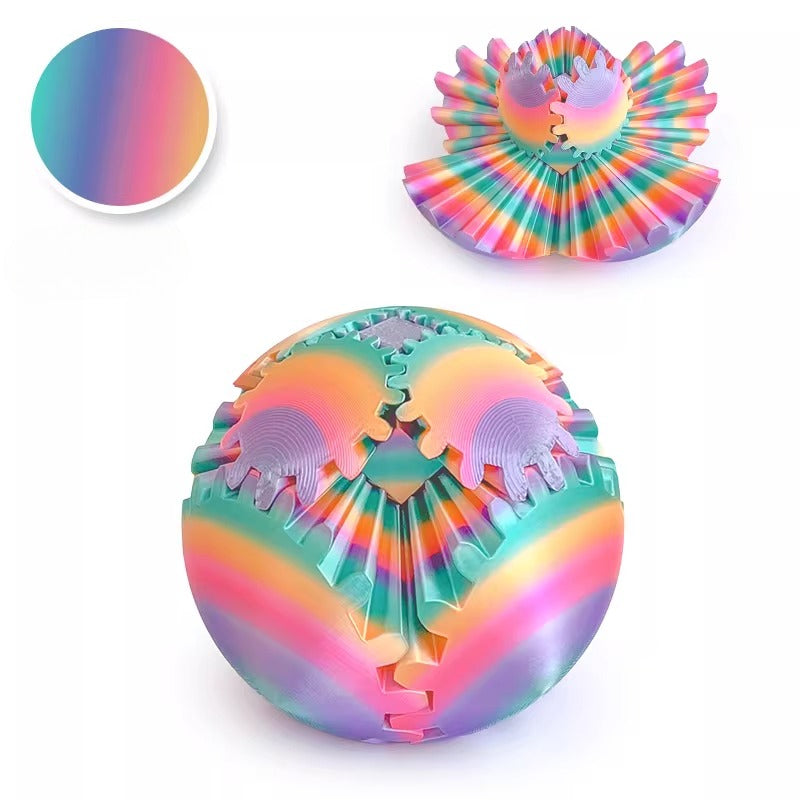 Kinetic 3D Printed Infinite Gear Sphere