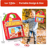 Toddlers Montessori Toys Busy Board Farm Animal Scene Storytelling Activity Toy Quiet Book Felt Activity Educational Sensory Toy
