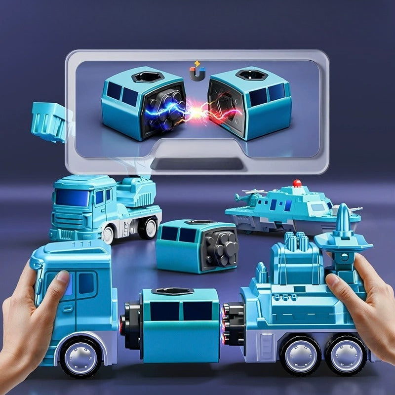 35-Piece Magnetic Military Transformation Set with Storage Box