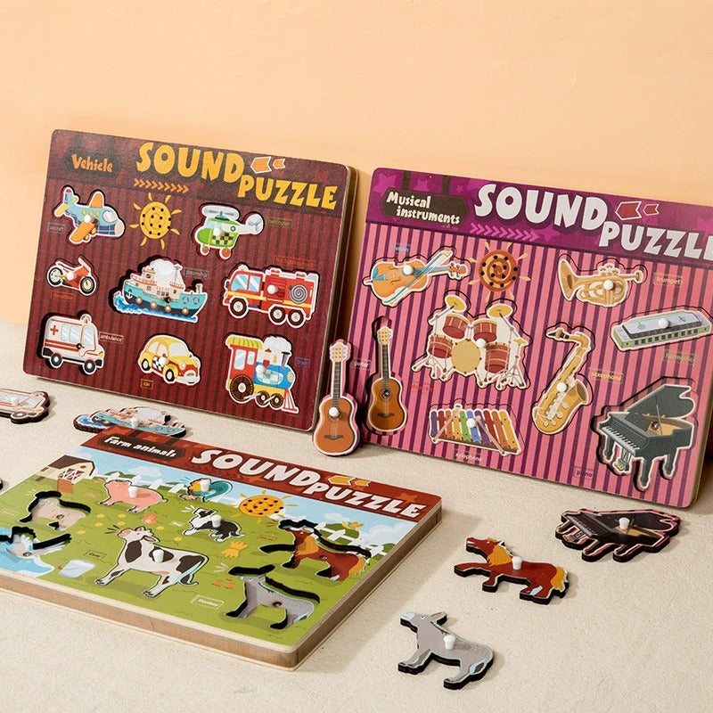 Sound & Discovery Wooden Peg Puzzle