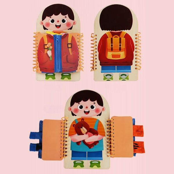 Toddler Life Skills Wooden Busy Board