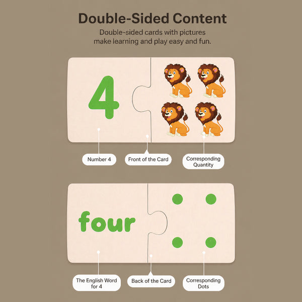 Number & Quantity Matching Wooden Puzzle Game