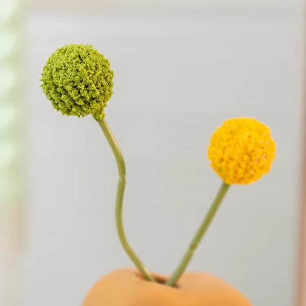 Mischievous Cat Vase and Artificial Flower Ornament