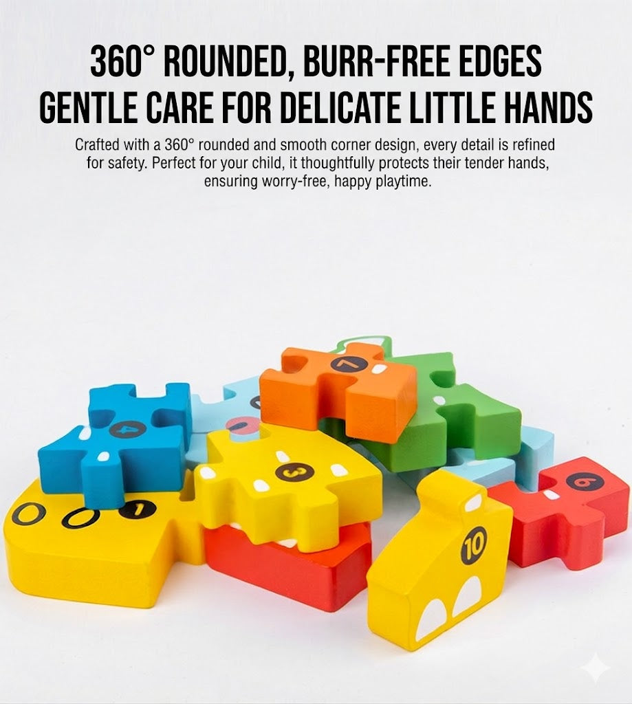 Wooden Number Jigsaw Puzzle for Kids