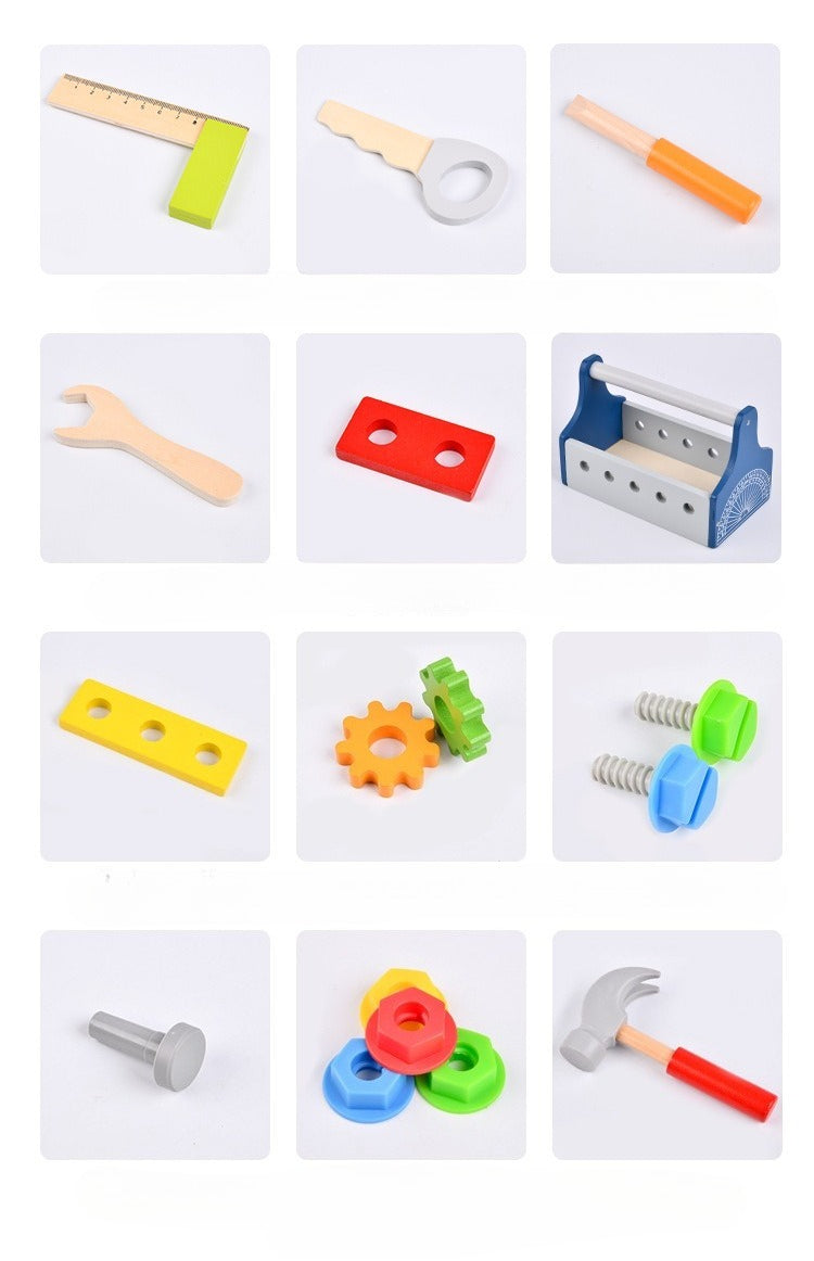 Little Builder’s Wooden Tool Basket – DIY Construction Set