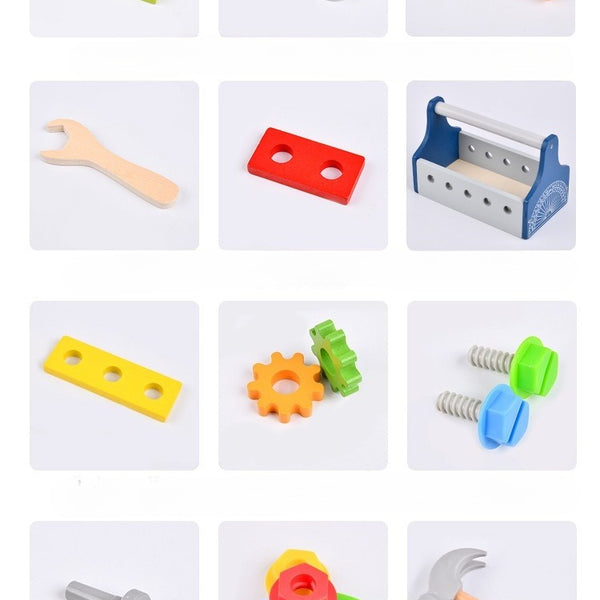 Little Builder’s Wooden Tool Basket – DIY Construction Set