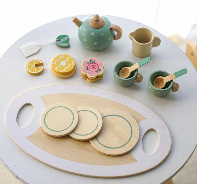 Wooden Pretend Play Afternoon Tea Set