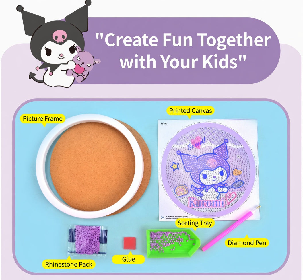 Sanrio Character Diamond Painting Kit with Frame