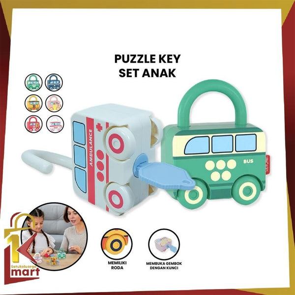 Unlocking Vehicle Train Toy Set with Matching Number Keys