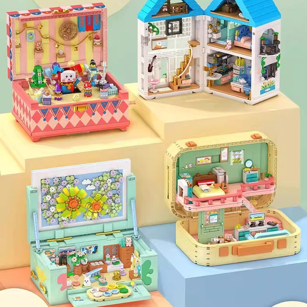 Portable Suitcase Miniature Room Building Kit