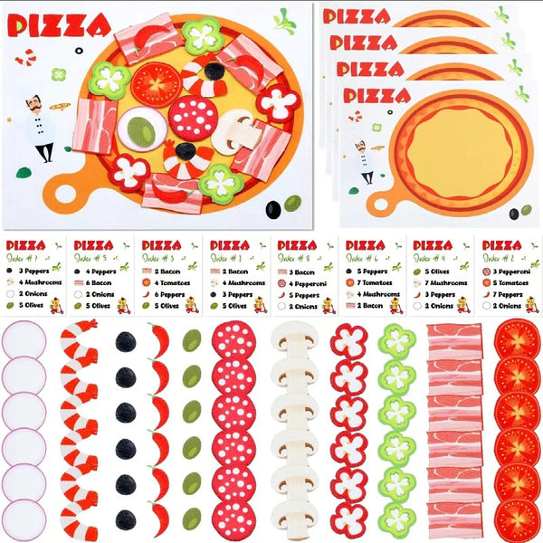 Felt Pizza Play Set for Kids
