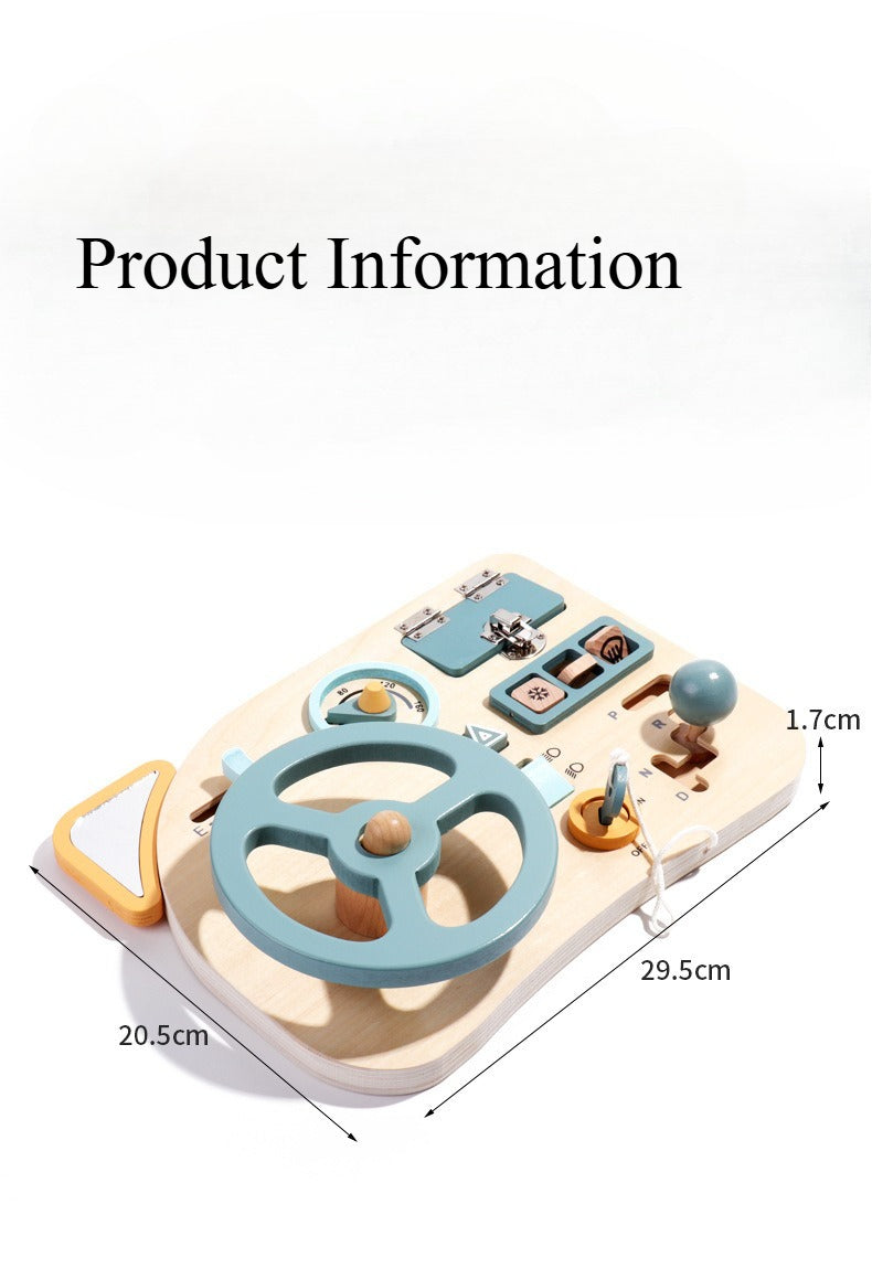🚗 The Little Driver’s Montessori Wooden Busy Board