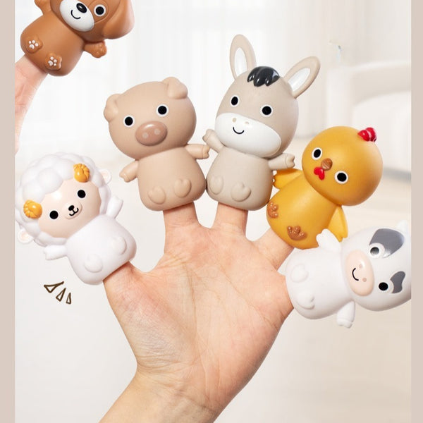 Animal Sliding Vehicles and Finger Puppet Set