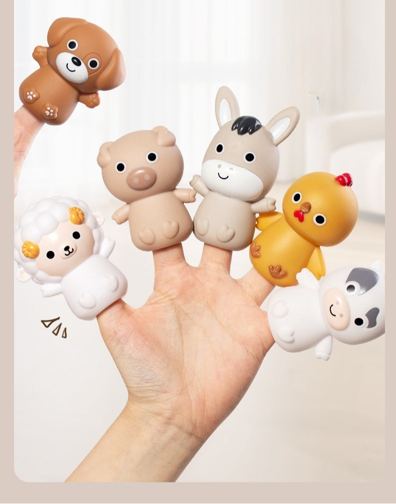 Animal Sliding Vehicles and Finger Puppet Set