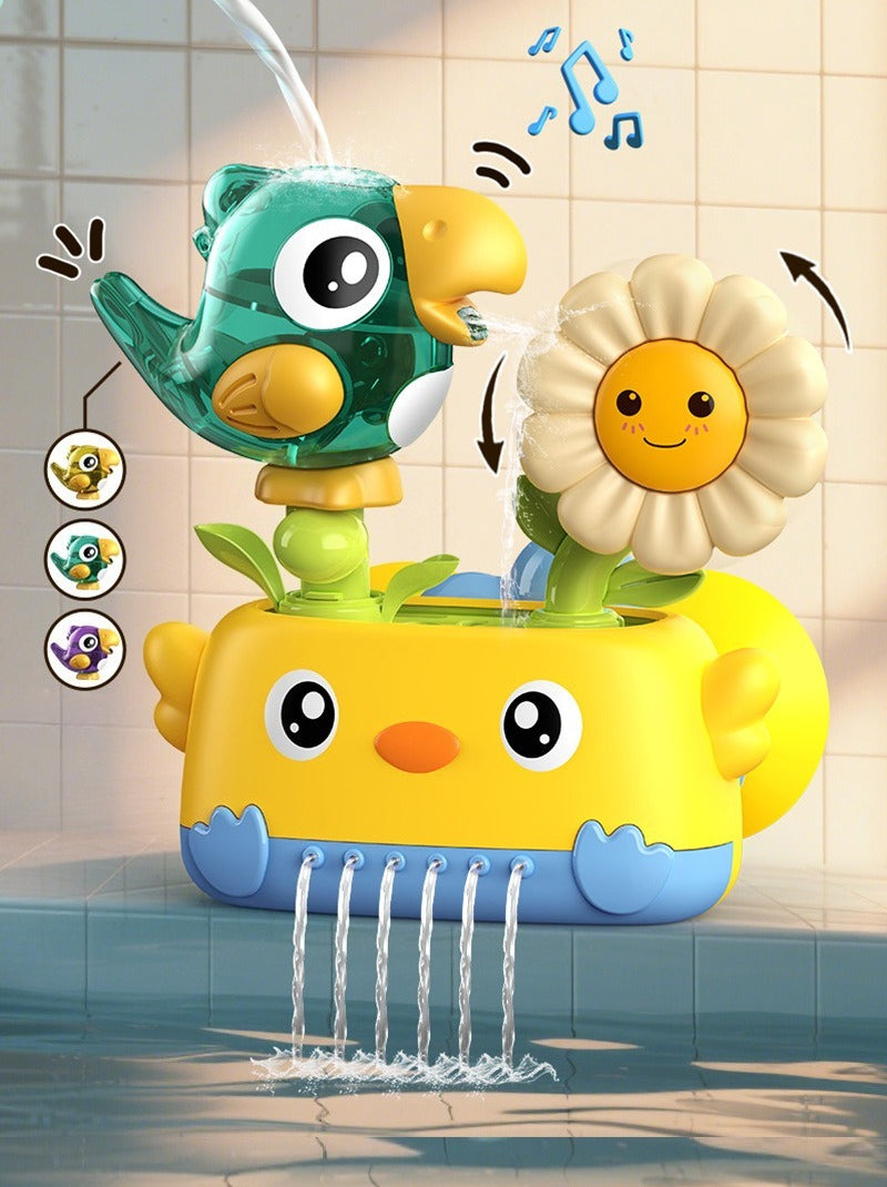 Rotating Chick Bath Toy with Suction Cups