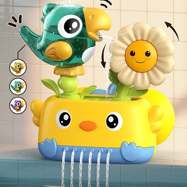 Rotating Chick Bath Toy with Suction Cups