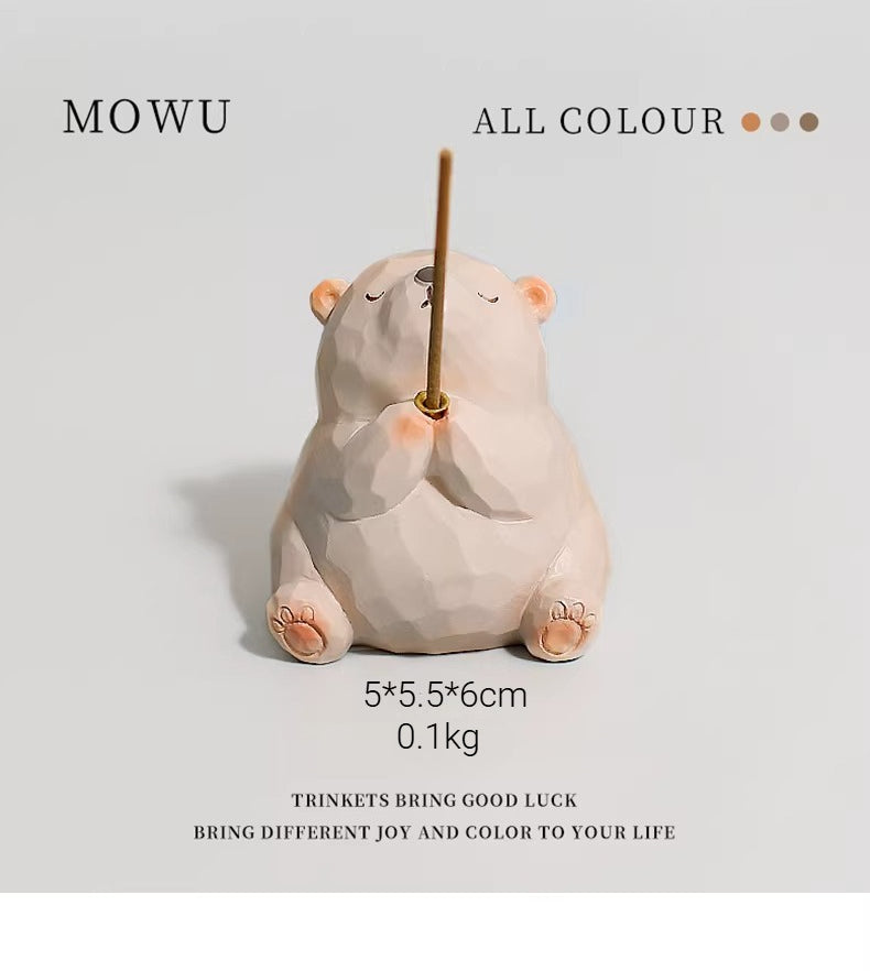 Resin Frog Incense Holder Desktop Ornament FantastiKurios