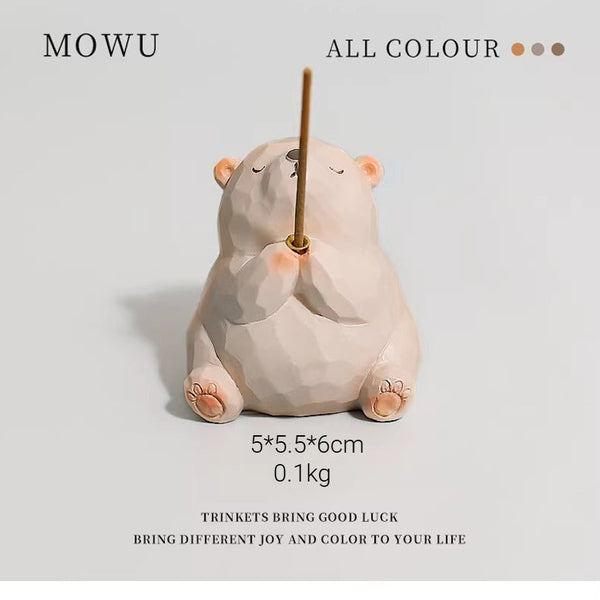 Resin Frog Incense Holder Desktop Ornament FantastiKurios