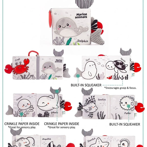 Baby Black & White Sensory Soft Cloth Book