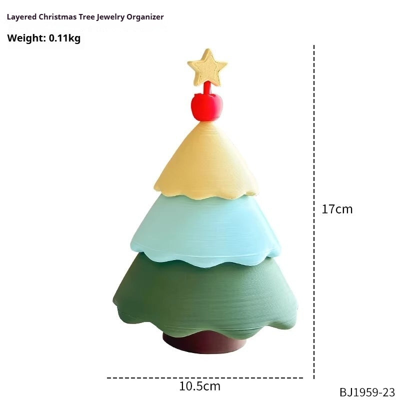 Christmas Tree Jewelry Storage Box and Desktop Ornament