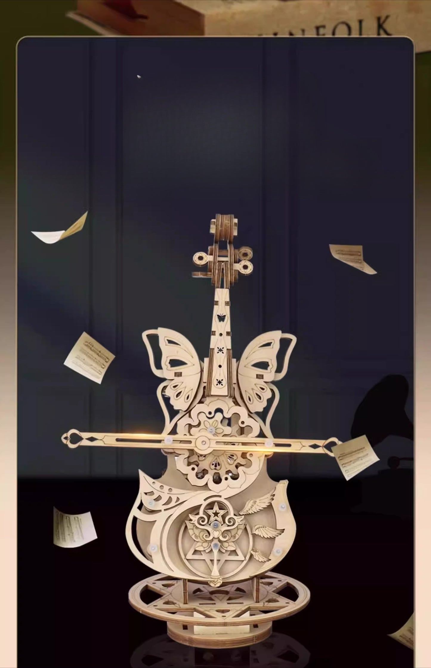 DIY Wooden Magic Cello Music Box Kit