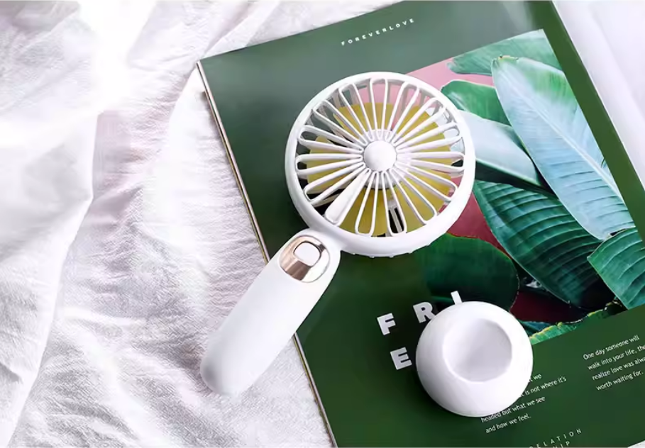 Portable Handheld Fan with Integrated Bluetooth Speaker