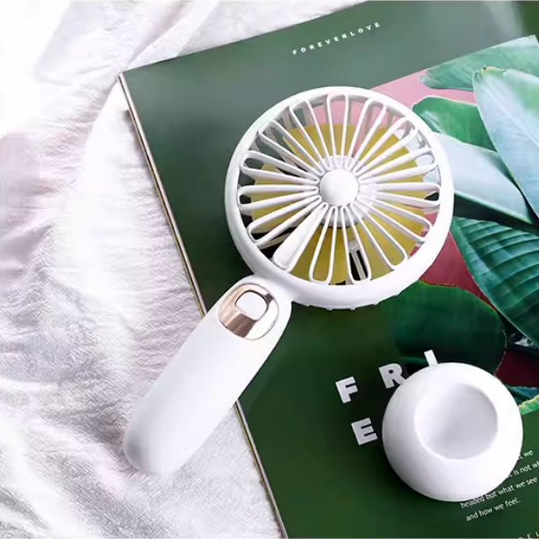 Portable Handheld Fan with Integrated Bluetooth Speaker
