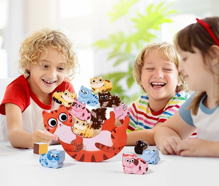 Wooden Animal Balance Stacking Game