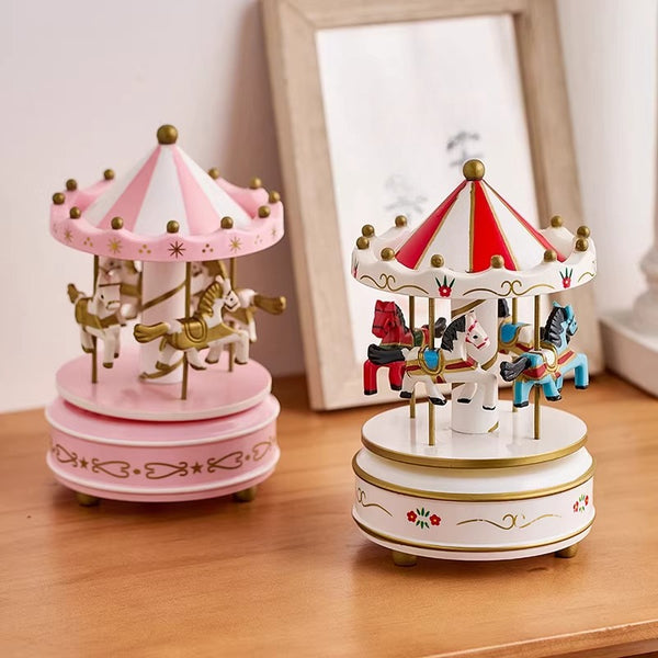 Classic Rotating Carousel Music Box