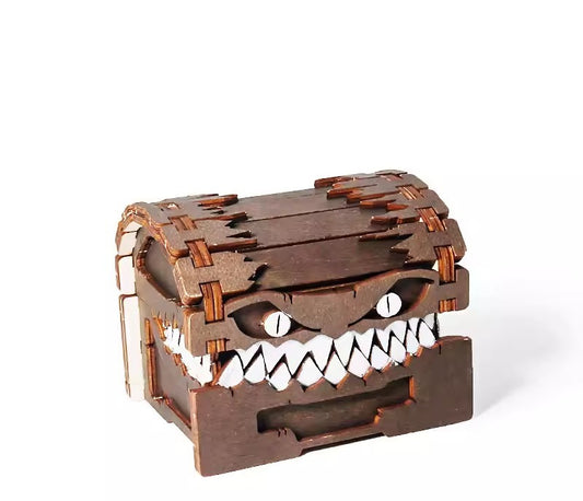 Wooden Monster Chest Storage Box