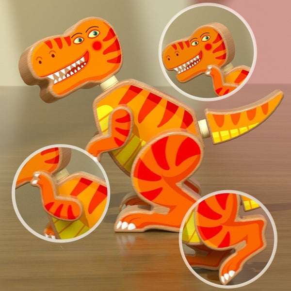 Wooden Dinosaur Assembly Puzzle