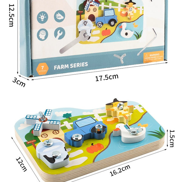 Farmyard Wooden Screw & Tool Play Set