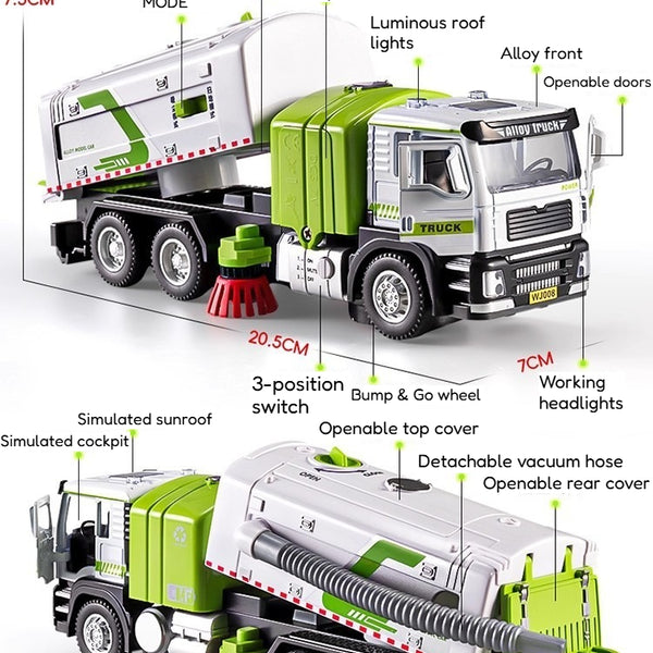 1/50 Scale Alloy Sweeper Truck with Vacuum Function