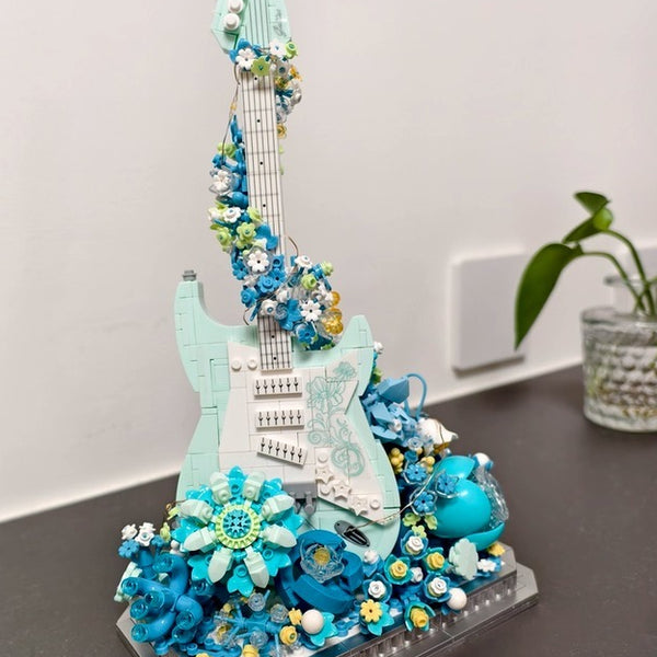 Guitar Floral Building Block Set