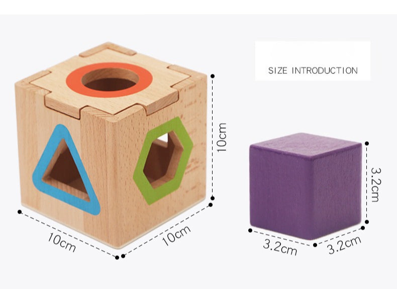 Wooden Early Learning Play Set – 3-in-1 Shape Sorter, Stacker & Bead Maze