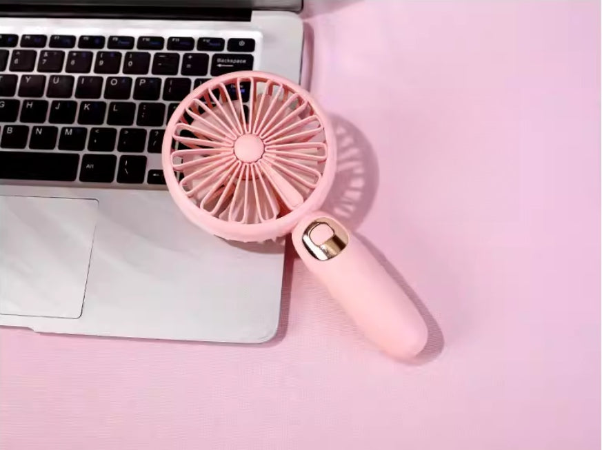 Portable Handheld Fan with Integrated Bluetooth Speaker