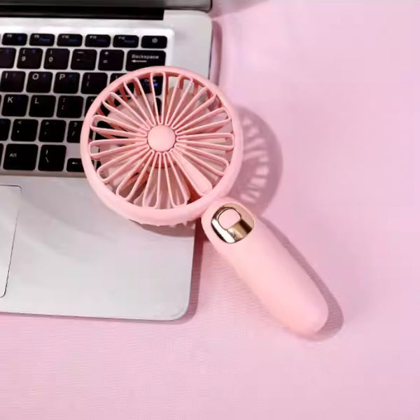Portable Handheld Fan with Integrated Bluetooth Speaker