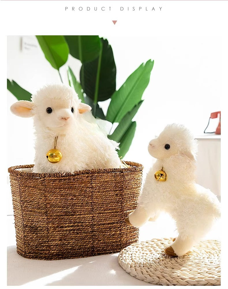 Plush Little Lamb Doll with Bell